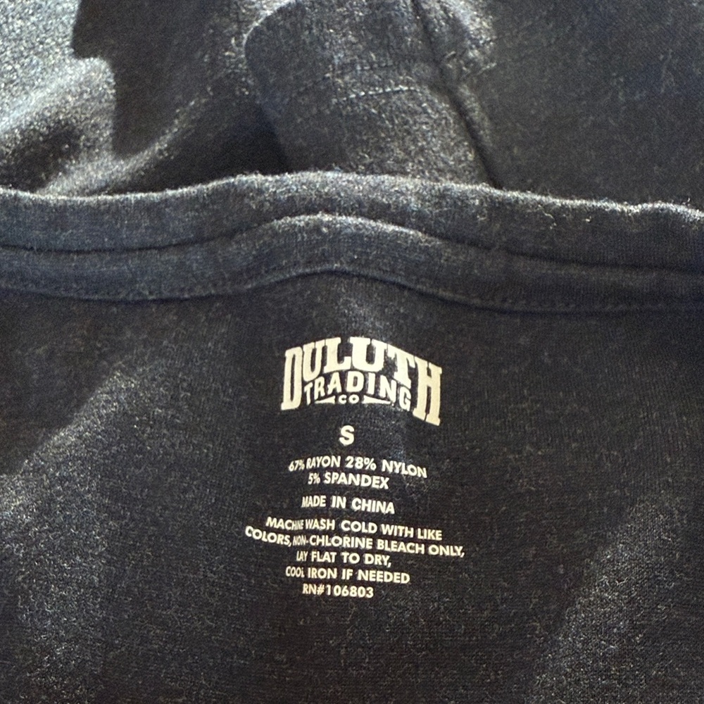 Duluth Trading Co Charcoal Long Sleeve warm Fleece Dress Small - Picture 2 of 4